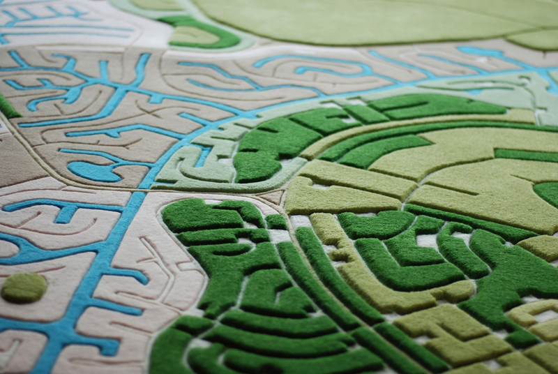 Illustration for article titled Rugs That Look Like the Earth As Seen From Your Window Seat
